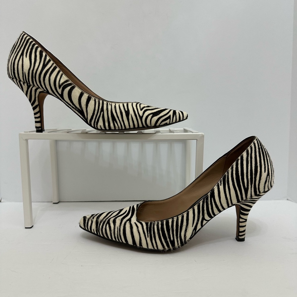 Linea Paolo Zebra Print Heels SZ 9